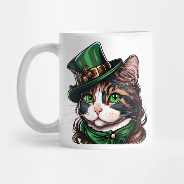 Cool Cat Lady St. Patrick's Day by William Edward Husband